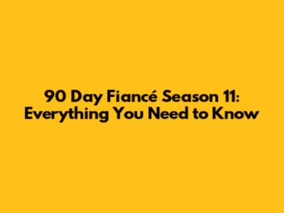 90 Day Fiancé Season 11: Everything You Need to Know