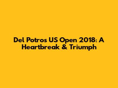 Del Potro's US Open 2018: A Heartbreak & Triumph