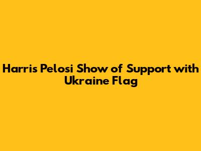 Harris Pelosi Show of Support with Ukraine Flag