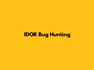 IDOR Bug Hunting