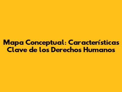 Mapa Conceptual: Características Clave de los Derechos Humanos
