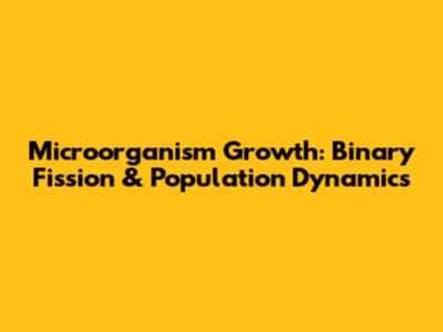 Microorganism Growth: Binary Fission & Population Dynamics