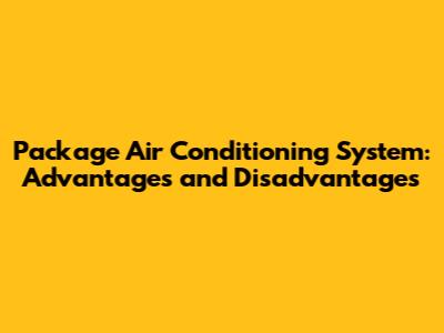 Package Air Conditioning System: Advantages and Disadvantages